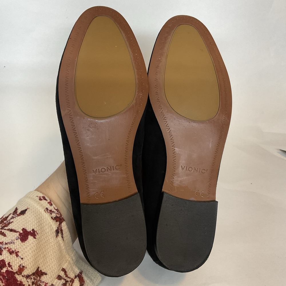 Vionic Willa II Black Suede Flat Slip-On Loafer Comfort Shoe Women's Size 8,5 - Picture 10 of 15